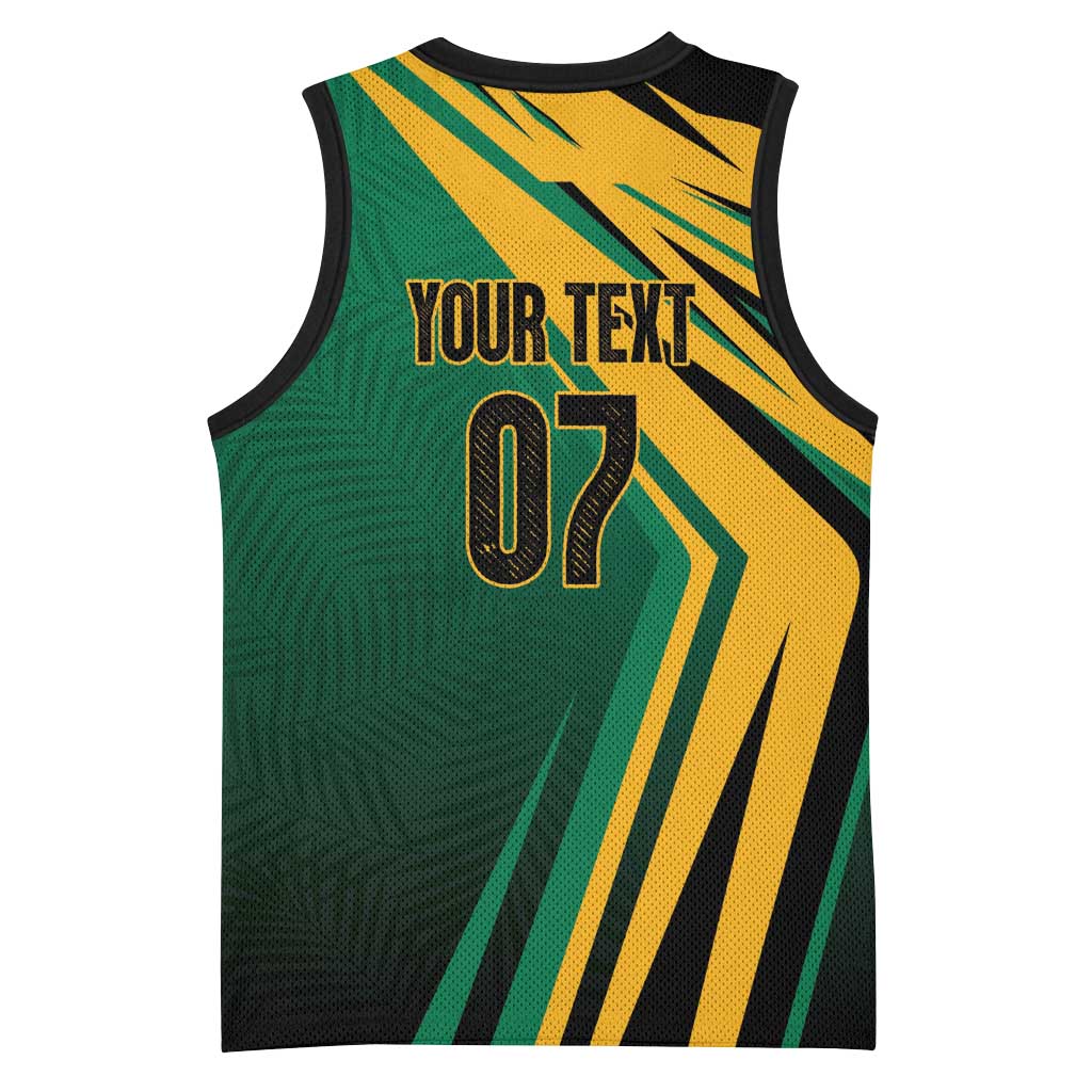 Jamaica Tropical Palm Personalized Basketball Jersey - Wonder Print Shop