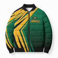 Jamaica Tropical Palm Personalized Bomber Puffer Jacket - Wonder Print Shop