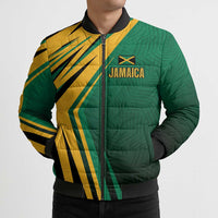 Jamaica Tropical Palm Personalized Bomber Puffer Jacket - Wonder Print Shop