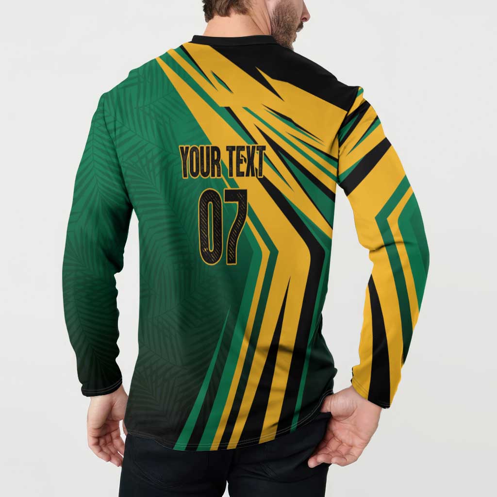 Jamaica Tropical Palm Personalized Button Sweatshirt - Wonder Print Shop