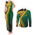 Jamaica Tropical Palm Personalized Couples Matching Tank Maxi Dress and Long Sleeve Button Shirt - Wonder Print Shop