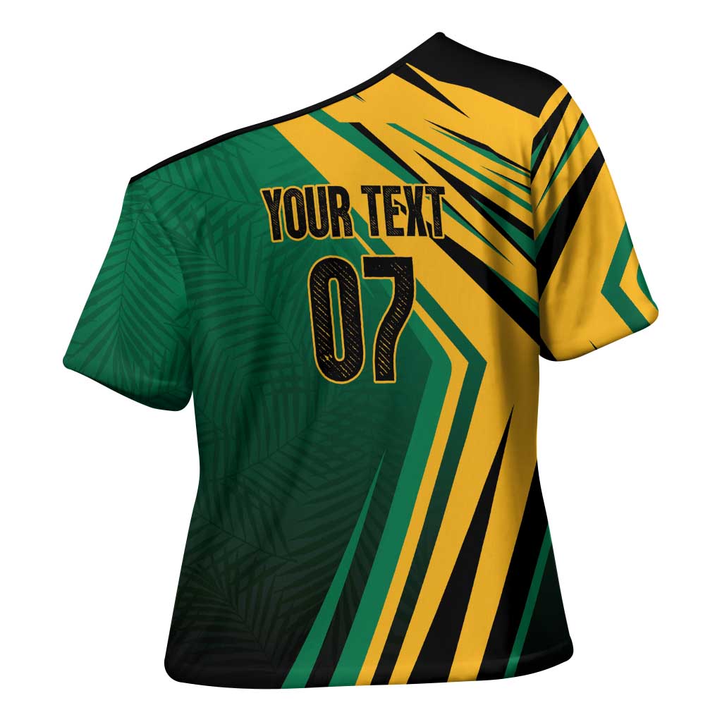 Jamaica Tropical Palm Personalized Cross Shoulder Shirt - Wonder Print Shop