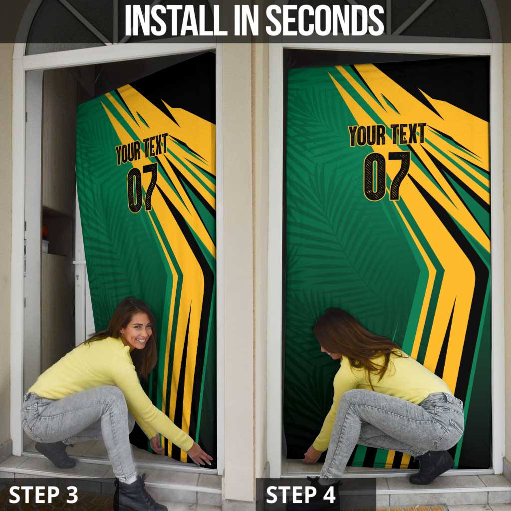 Jamaica Tropical Palm Personalized Door Cover - Wonder Print Shop