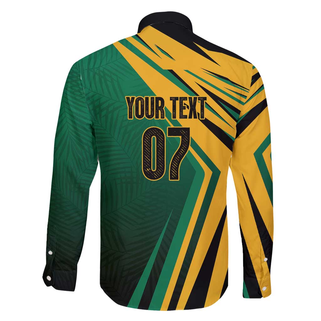 Jamaica Tropical Palm Personalized Family Matching Long Sleeve Bodycon Dress and Hawaiian Shirt - Wonder Print Shop