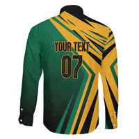 Jamaica Tropical Palm Personalized Family Matching Off Shoulder Maxi Dress and Hawaiian Shirt - Wonder Print Shop