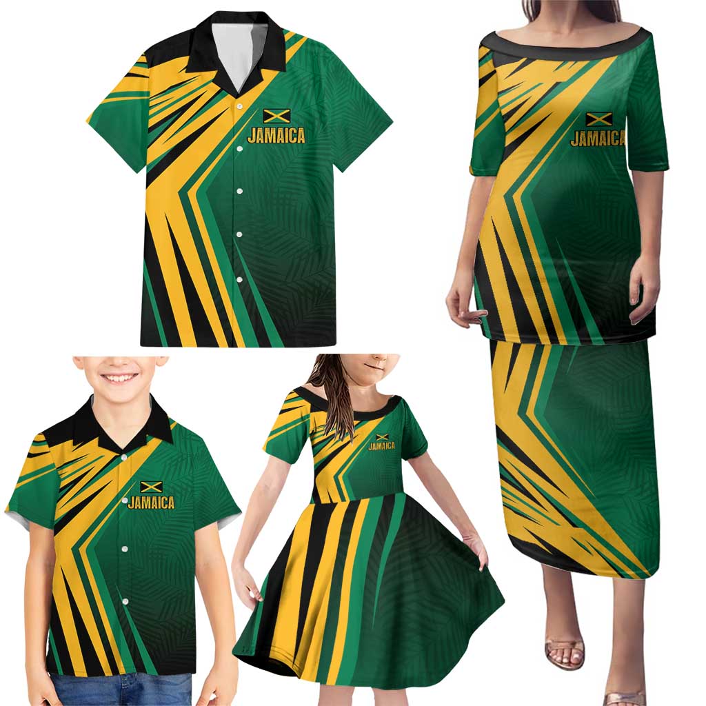 Jamaica Tropical Palm Personalized Family Matching Puletasi and Hawaiian Shirt - Wonder Print Shop