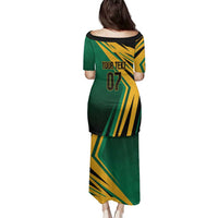 Jamaica Tropical Palm Personalized Family Matching Puletasi and Hawaiian Shirt - Wonder Print Shop