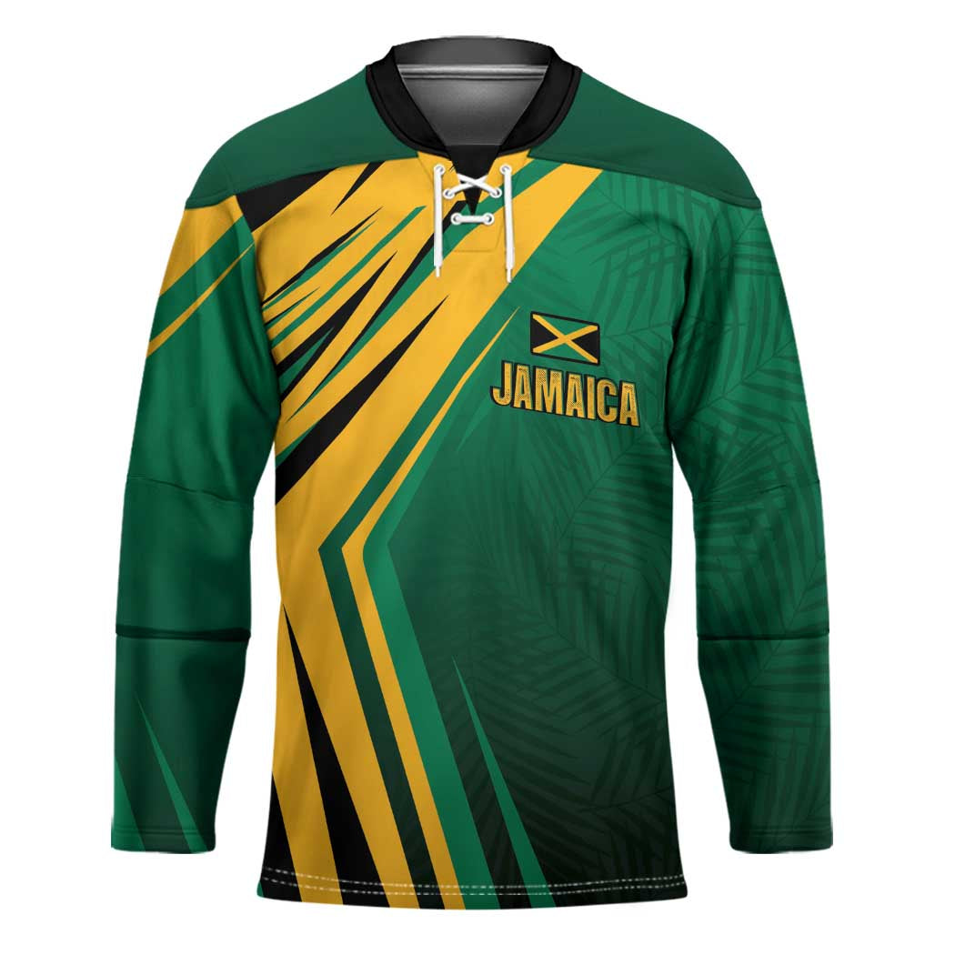 Jamaica Tropical Palm Personalized Hockey Jersey - Wonder Print Shop