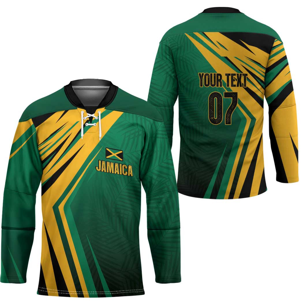 Jamaica Tropical Palm Personalized Hockey Jersey - Wonder Print Shop