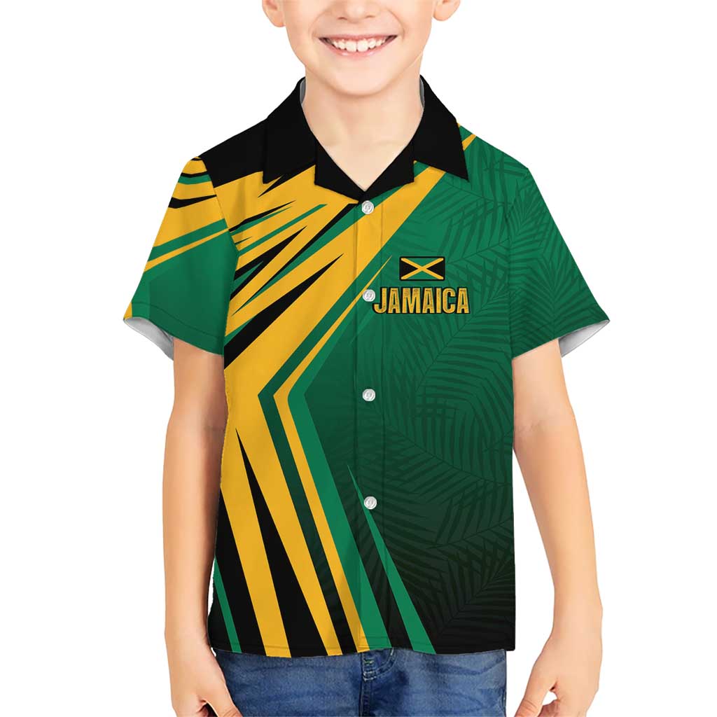 Jamaica Tropical Palm Personalized Kid Hawaiian Shirt - Wonder Print Shop