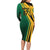 Jamaica Tropical Palm Personalized Long Sleeve Bodycon Dress - Wonder Print Shop