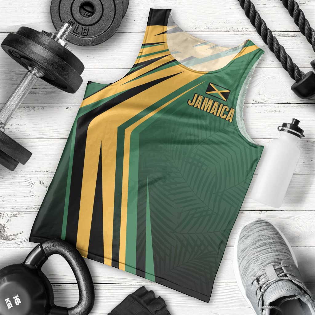 Jamaica Tropical Palm Personalized Men Tank Top - Wonder Print Shop