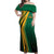 Jamaica Tropical Palm Personalized Off Shoulder Maxi Dress - Wonder Print Shop