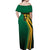 Jamaica Tropical Palm Personalized Off Shoulder Maxi Dress - Wonder Print Shop