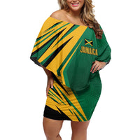 Jamaica Tropical Palm Personalized Off Shoulder Short Dress - Wonder Print Shop