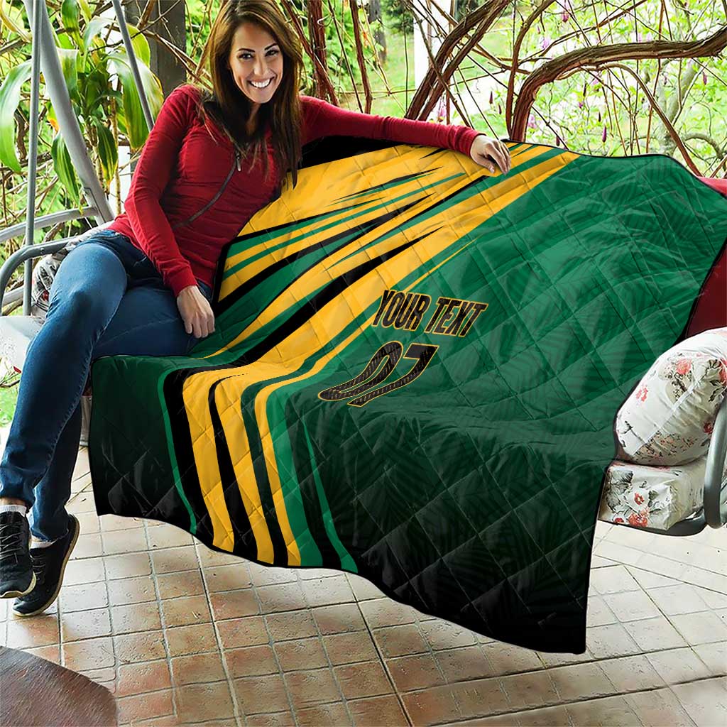 Jamaica Tropical Palm Personalized Quilt - Wonder Print Shop