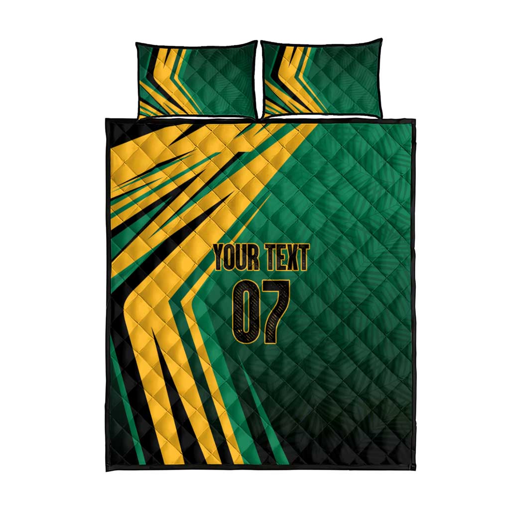 Jamaica Tropical Palm Personalized Quilt Bed Set - Wonder Print Shop