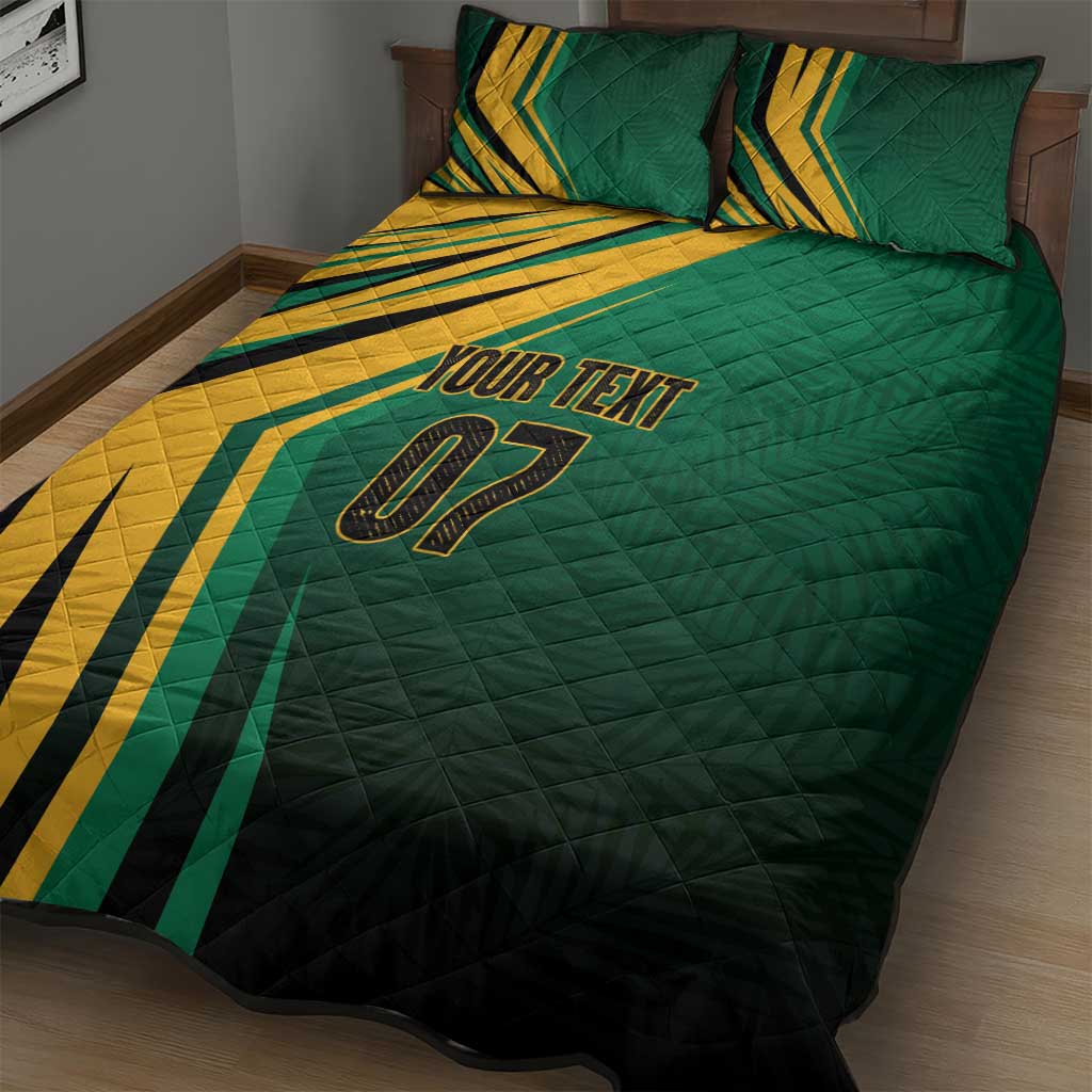 Jamaica Tropical Palm Personalized Quilt Bed Set - Wonder Print Shop