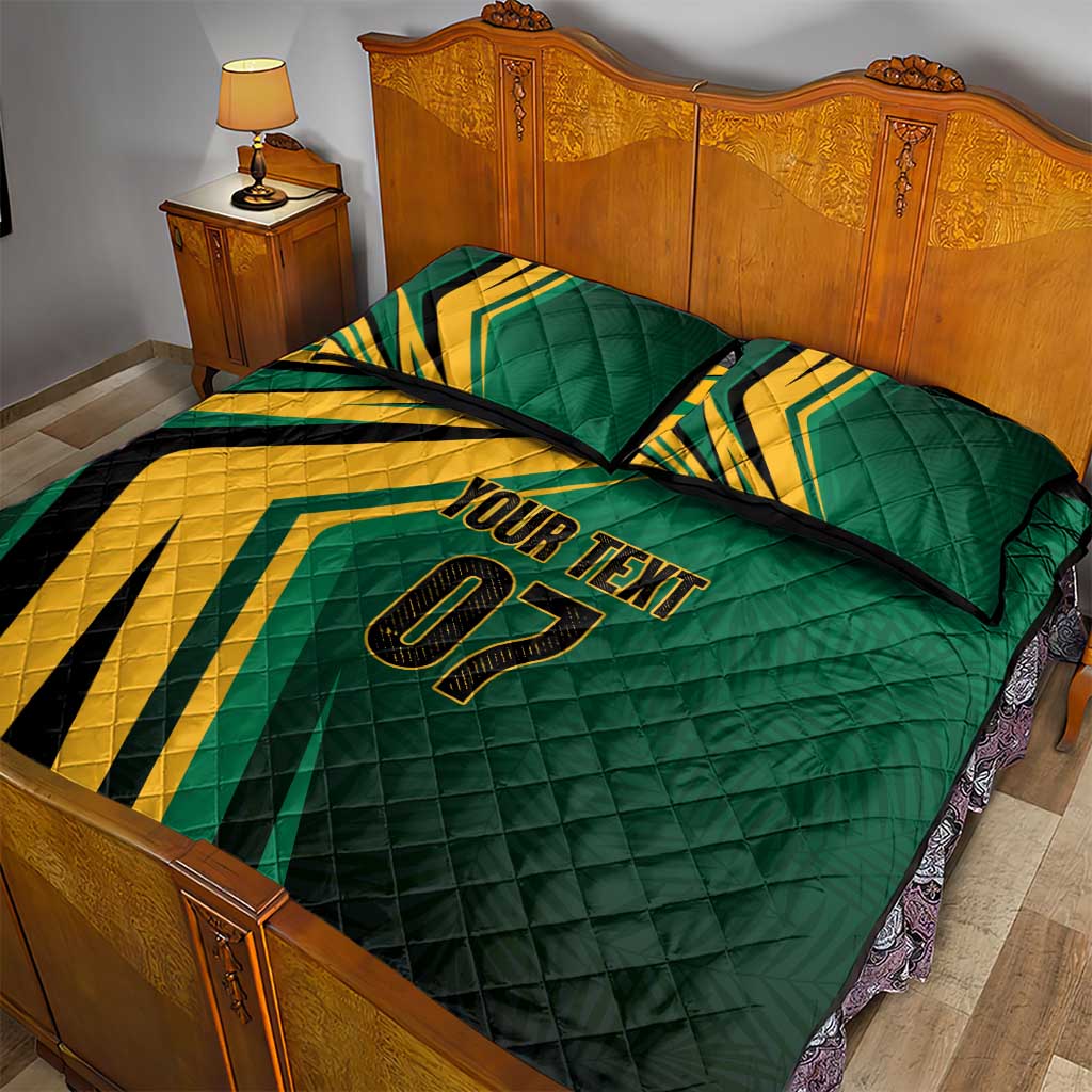 Jamaica Tropical Palm Personalized Quilt Bed Set - Wonder Print Shop