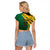 Jamaica Tropical Palm Personalized Raglan Cropped T Shirt - Wonder Print Shop
