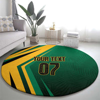 Jamaica Tropical Palm Personalized Round Carpet - Wonder Print Shop