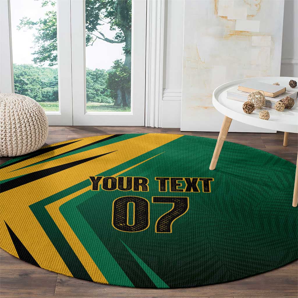 Jamaica Tropical Palm Personalized Round Carpet - Wonder Print Shop
