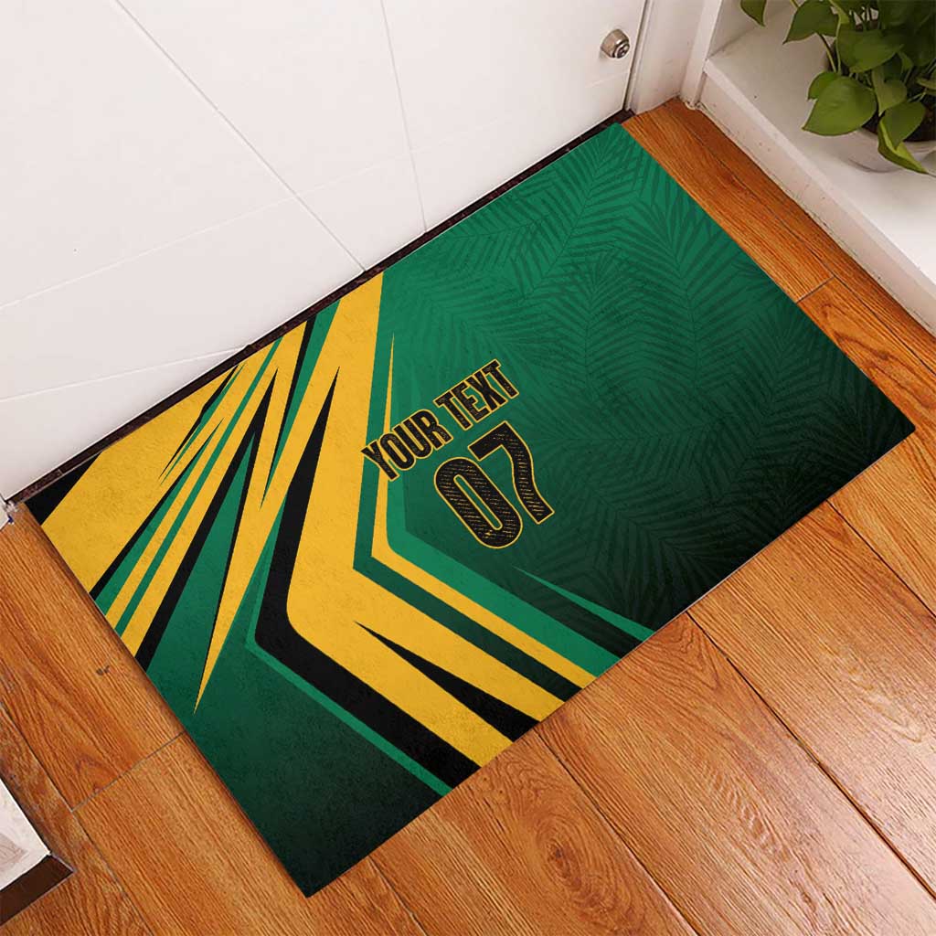 Jamaica Tropical Palm Personalized Rubber Doormat - Wonder Print Shop