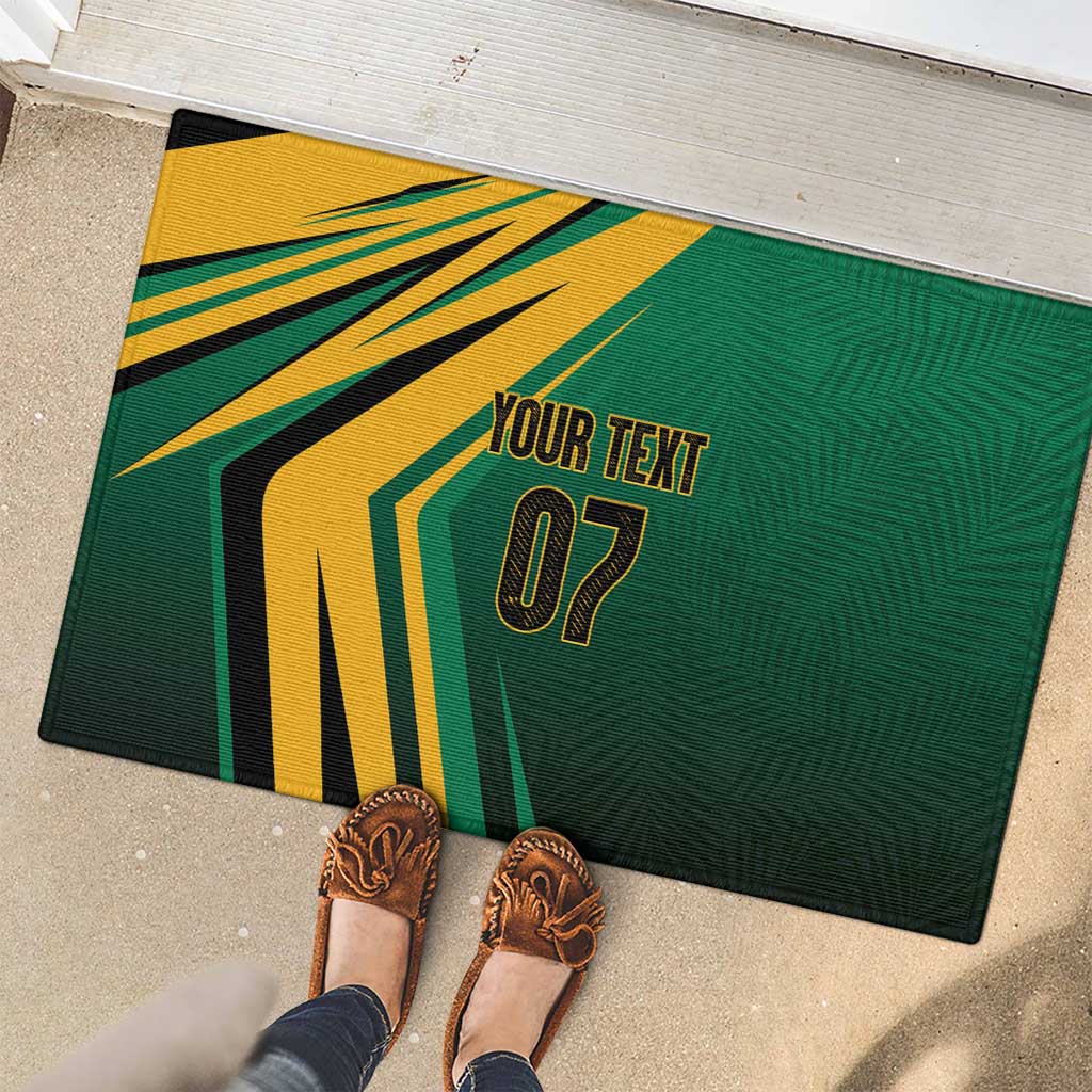 Jamaica Tropical Palm Personalized Rubber Doormat - Wonder Print Shop