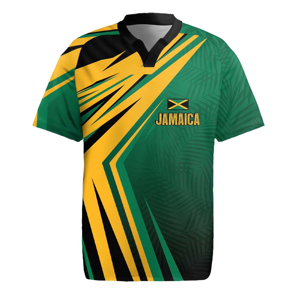 Jamaica Tropical Palm Personalized Rugby Jersey - Wonder Print Shop