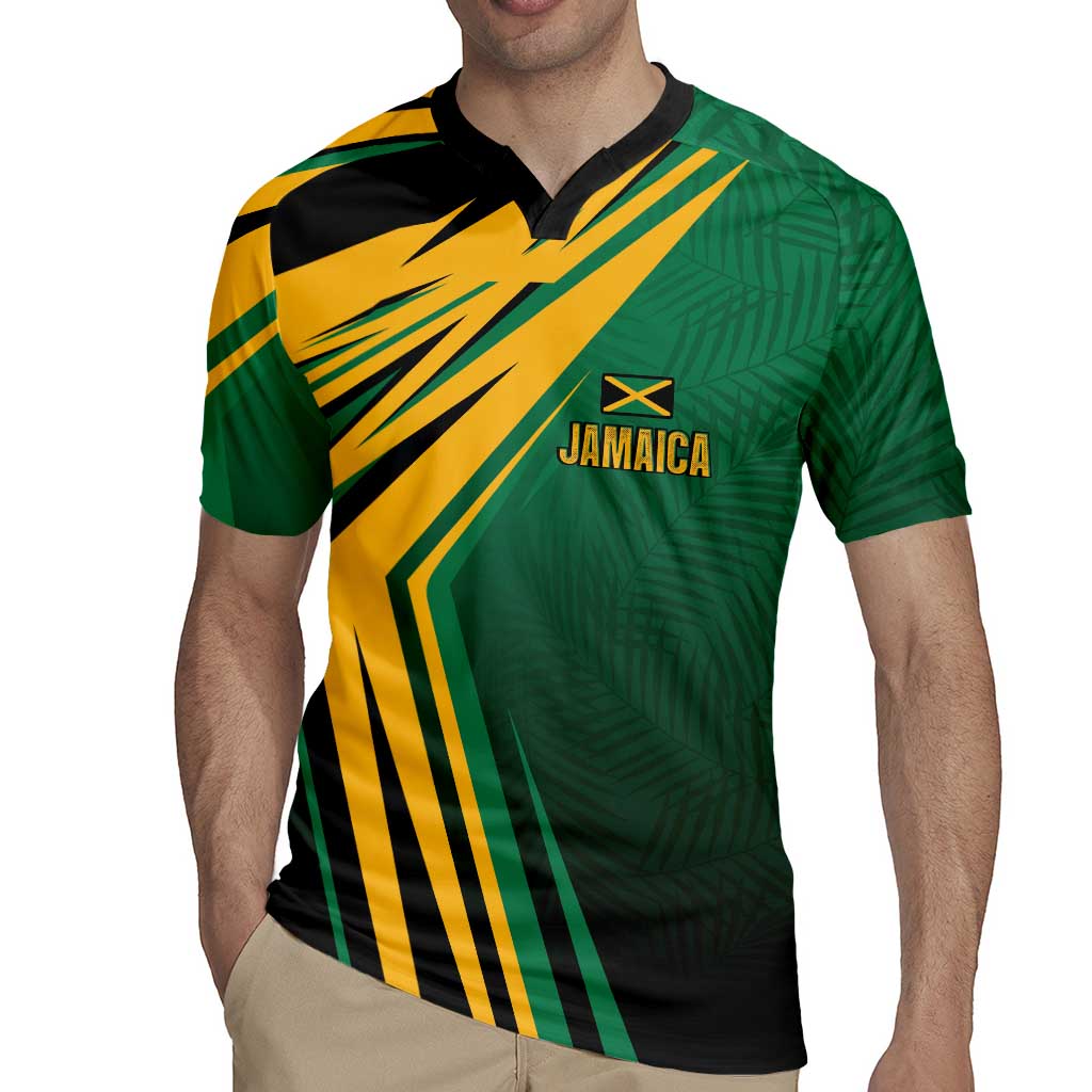 Jamaica Tropical Palm Personalized Rugby Jersey - Wonder Print Shop