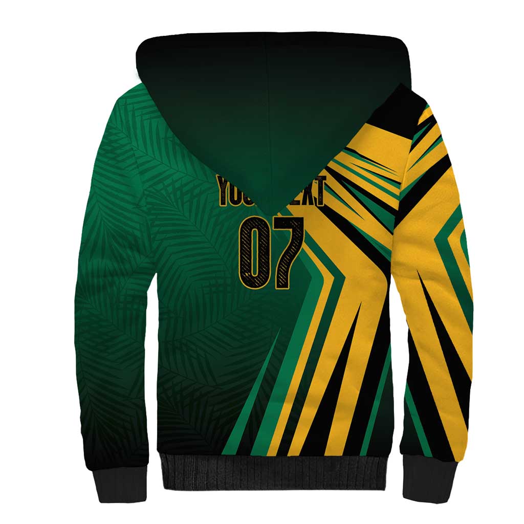 Jamaica Tropical Palm Personalized Sherpa Hoodie - Wonder Print Shop