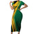 Jamaica Tropical Palm Personalized Short Sleeve Bodycon Dress - Wonder Print Shop