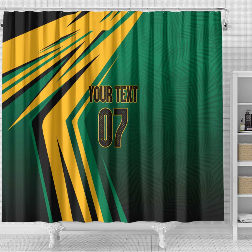 Jamaica Tropical Palm Personalized Shower Curtain - Wonder Print Shop