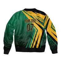 Jamaica Tropical Palm Personalized Sleeve Zip Bomber Jacket - Wonder Print Shop