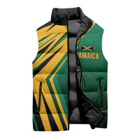 Jamaica Tropical Palm Personalized Sleeveless Puffer Jacket - Wonder Print Shop