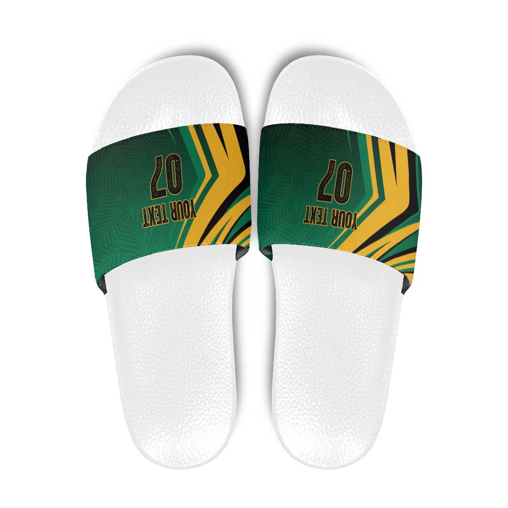 Jamaica Tropical Palm Personalized Slide Sandals - Wonder Print Shop