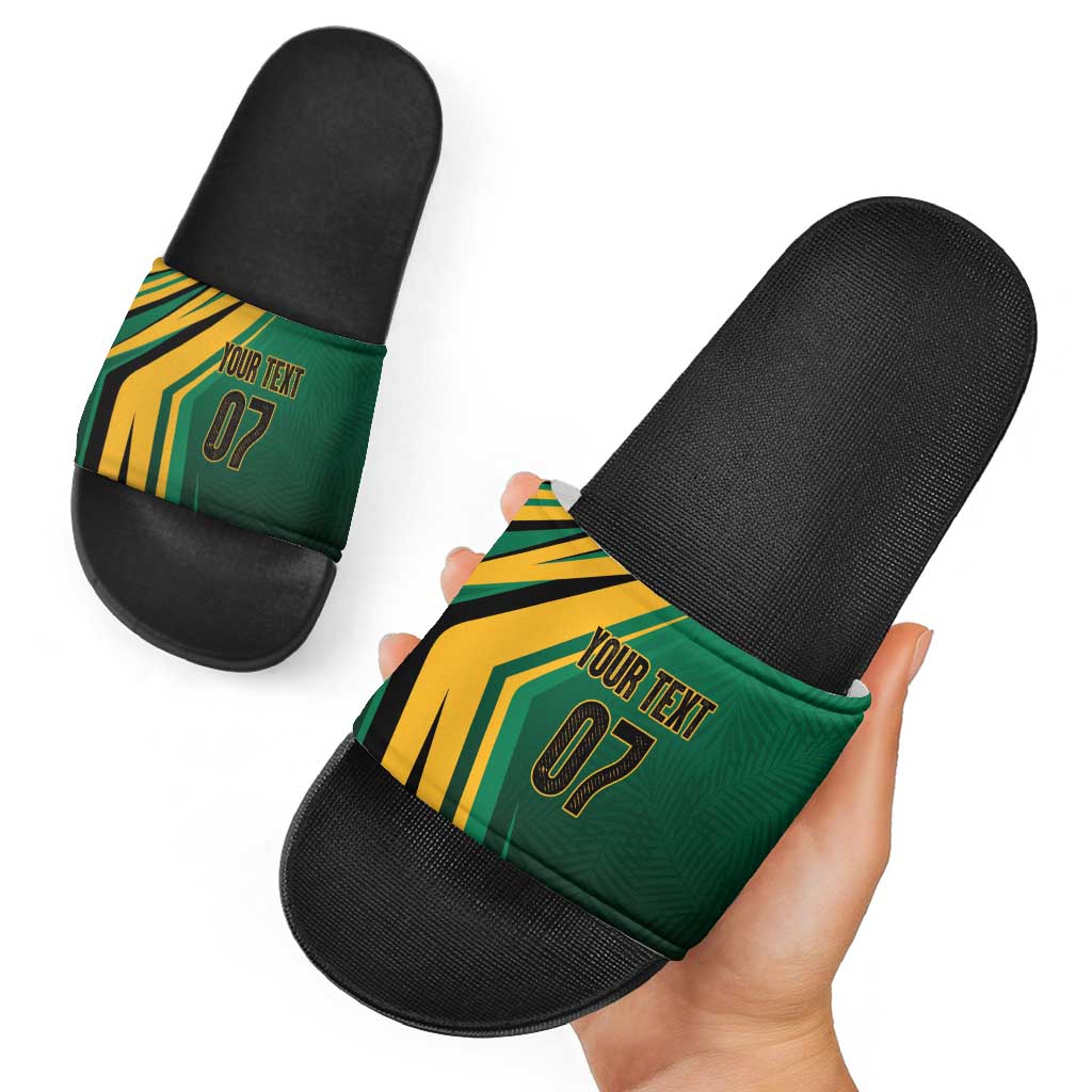 Jamaica Tropical Palm Personalized Slide Sandals - Wonder Print Shop
