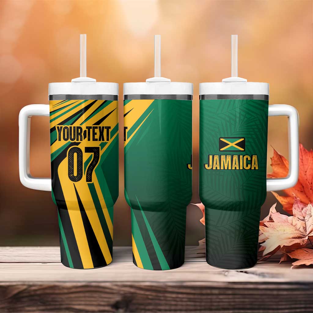 Jamaica Tropical Palm Personalized Tumbler With Handle - Wonder Print Shop