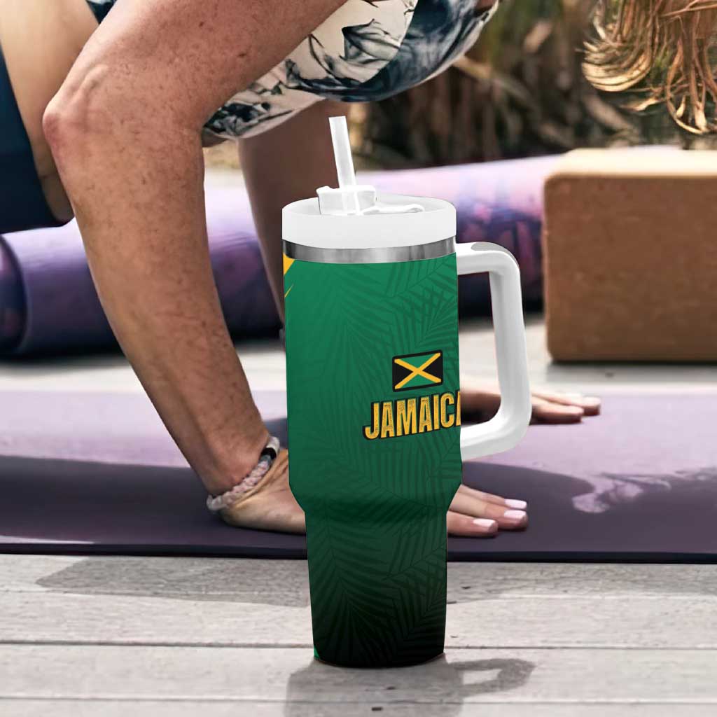 Jamaica Tropical Palm Personalized Tumbler With Handle - Wonder Print Shop