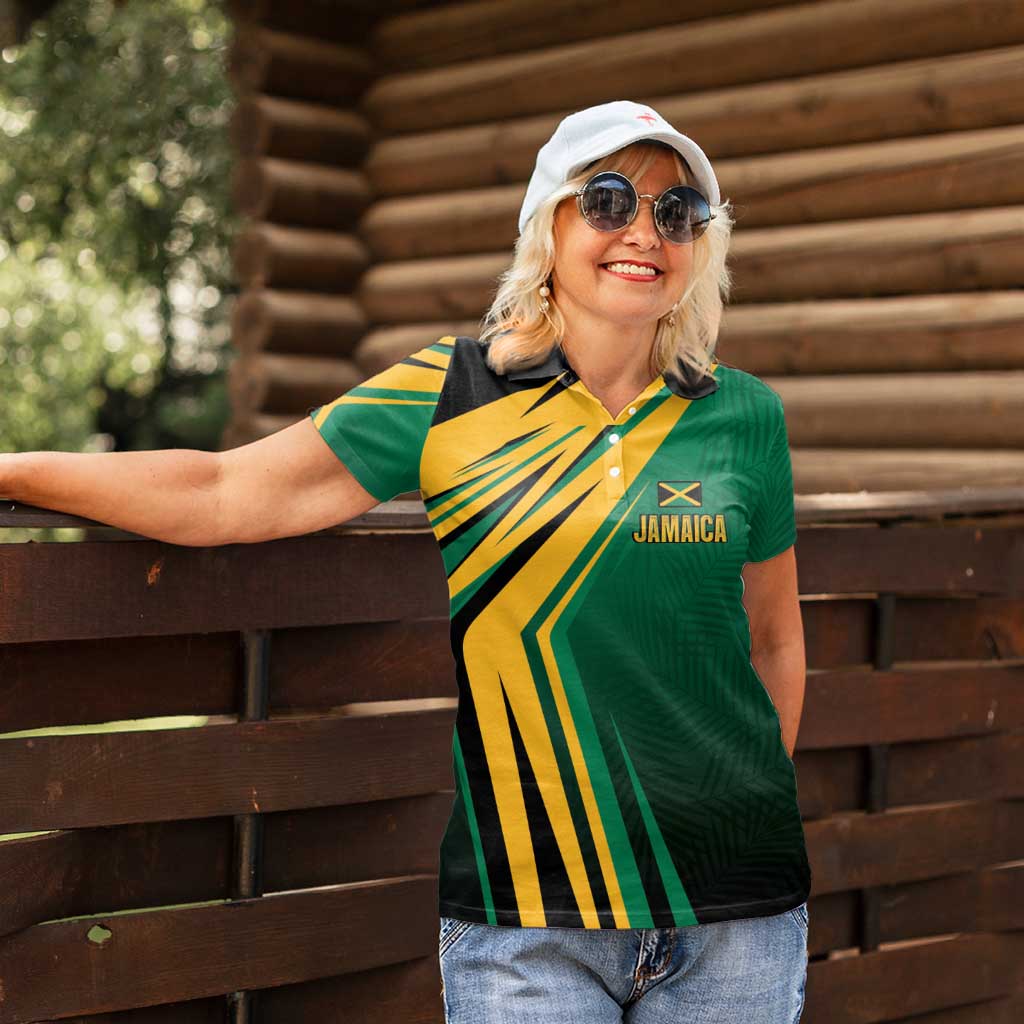 Jamaica Tropical Palm Personalized Women Polo Shirt - Wonder Print Shop