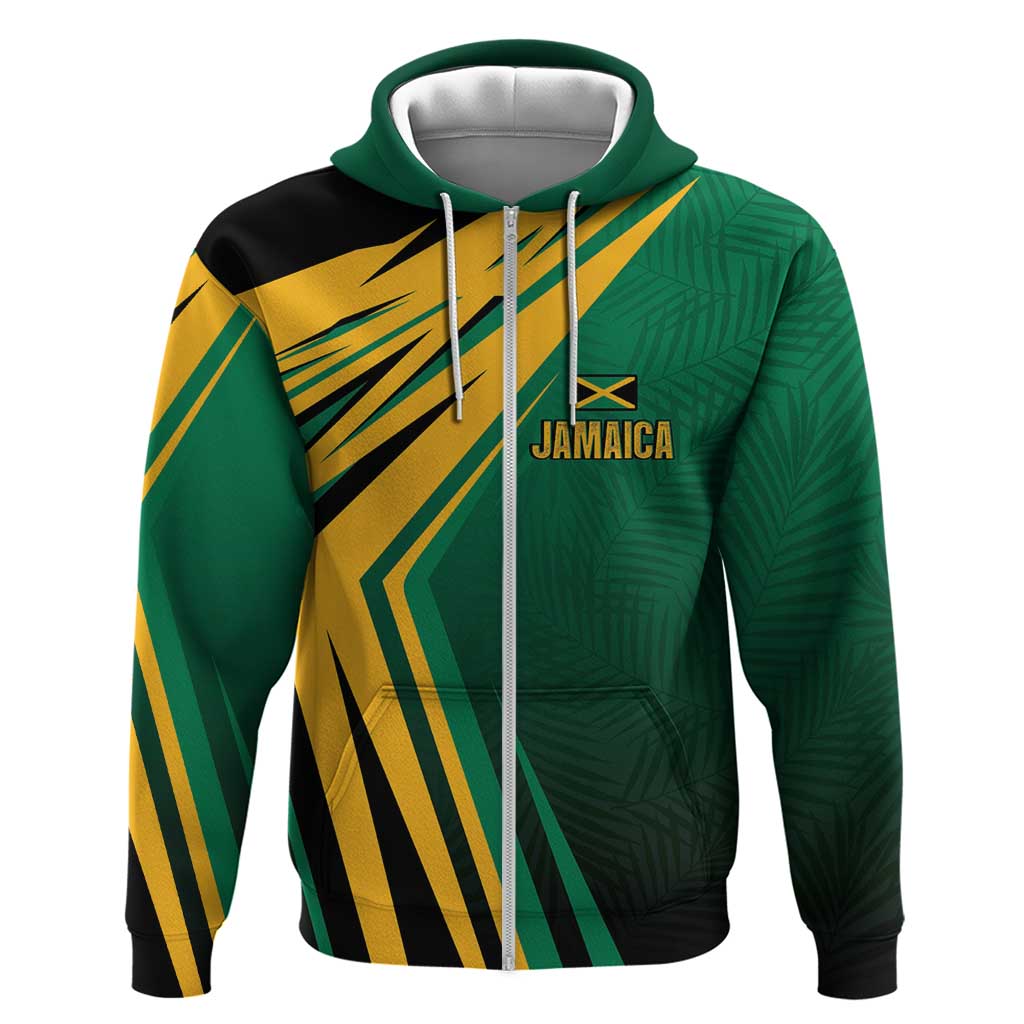 Jamaica Tropical Palm Personalized Zip Hoodie - Wonder Print Shop