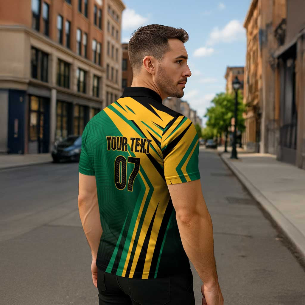 Jamaica Tropical Palm Personalized Zipper Polo Shirt - Wonder Print Shop