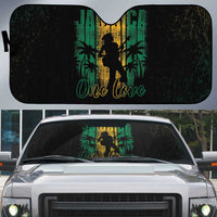 Jamaica One Love Grunge Auto Sun Shade Jamrock - Wonder Print Shop