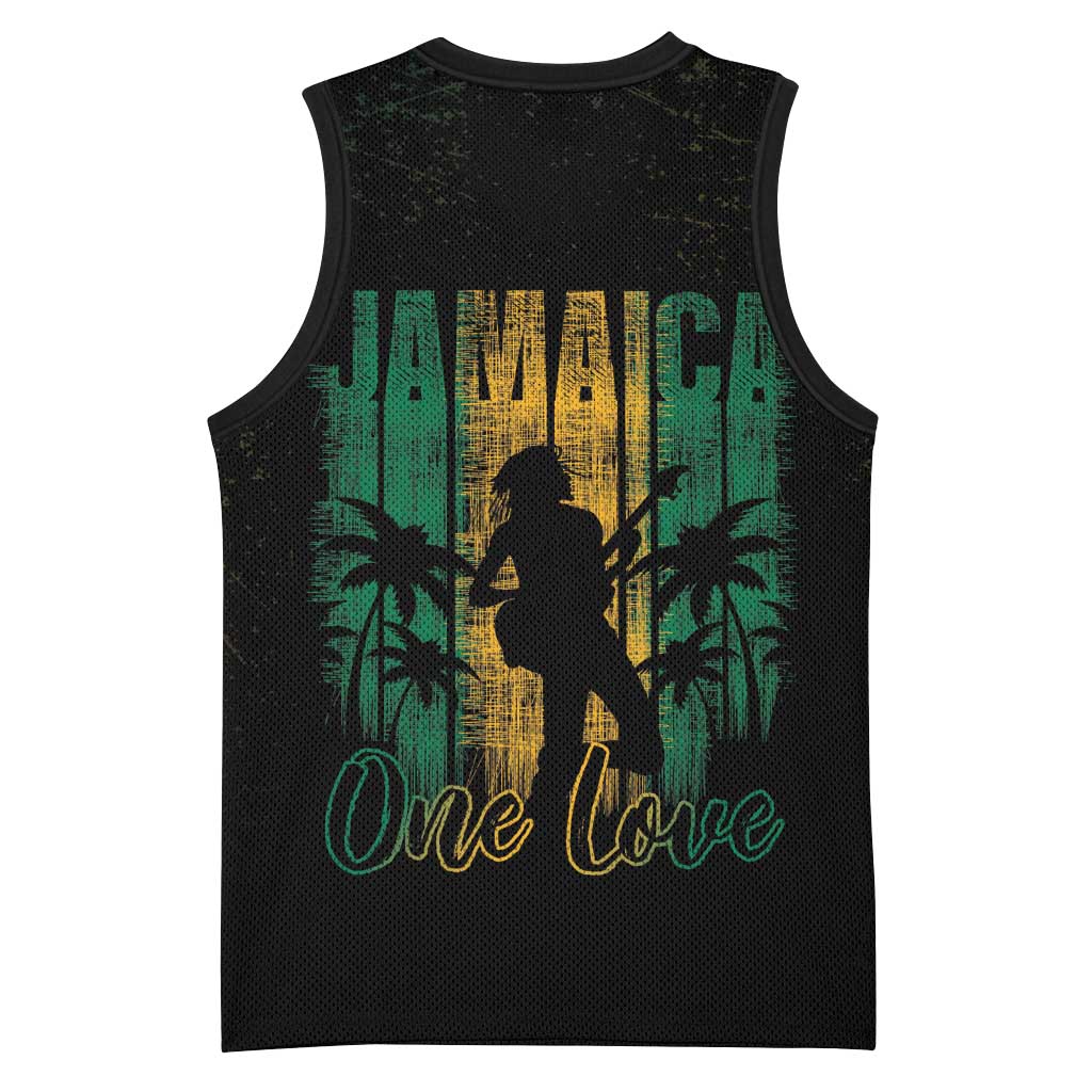 Jamaica One Love Grunge Basketball Jersey Jamrock - Wonder Print Shop