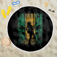 Jamaica One Love Grunge Beach Blanket Jamrock - Wonder Print Shop