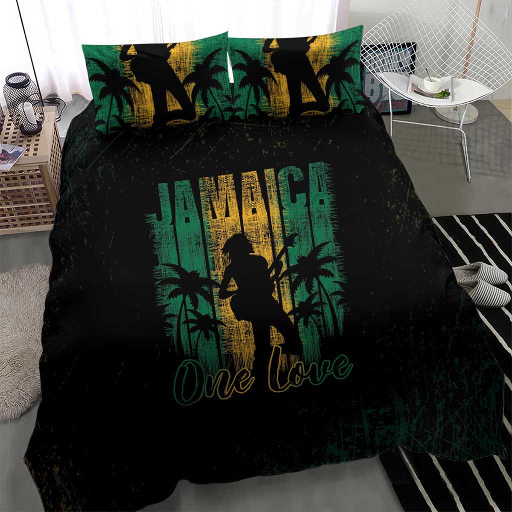 Jamaica One Love Grunge Bedding Set Jamrock - Wonder Print Shop