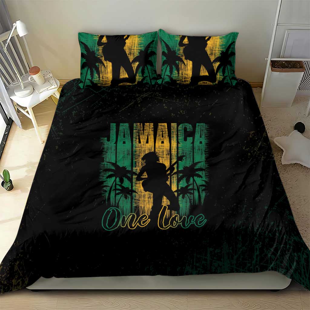 Jamaica One Love Grunge Bedding Set Jamrock - Wonder Print Shop