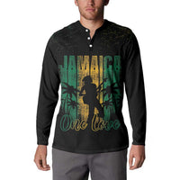 Jamaica One Love Grunge Button Sweatshirt Jamrock - Wonder Print Shop