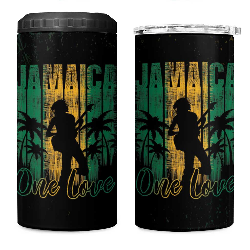 Jamaica One Love Grunge 4 in 1 Can Cooler Tumbler Jamrock - Wonder Print Shop