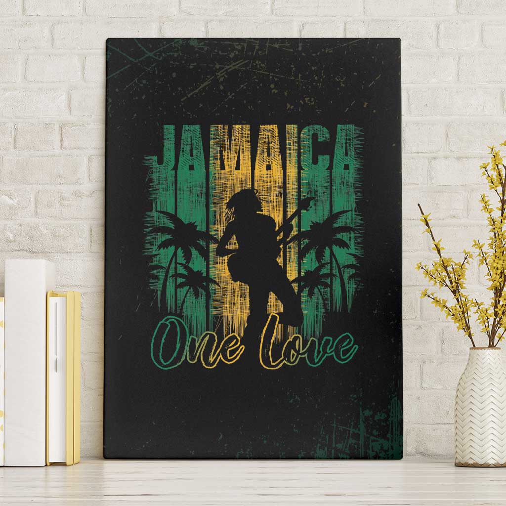 Jamaica One Love Grunge Canvas Wall Art Jamrock - Wonder Print Shop
